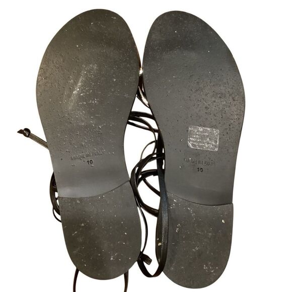 AQUA x Liat Baruch Women's Ilria Ankle Tie Strappy Thong Sandals Size 10 - Picture 5 of 13